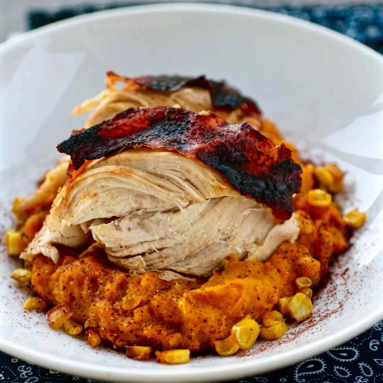 Aztec Chicken with Sweet Potato-Corn Mash Recipe