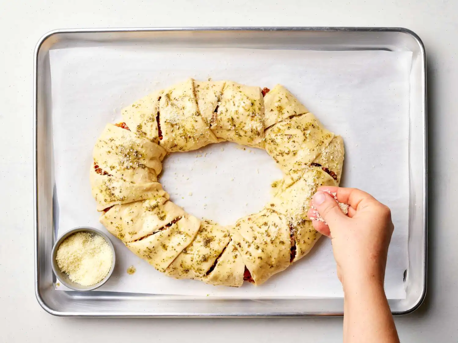 Pizza Stuffed Crescent Ring Recipe