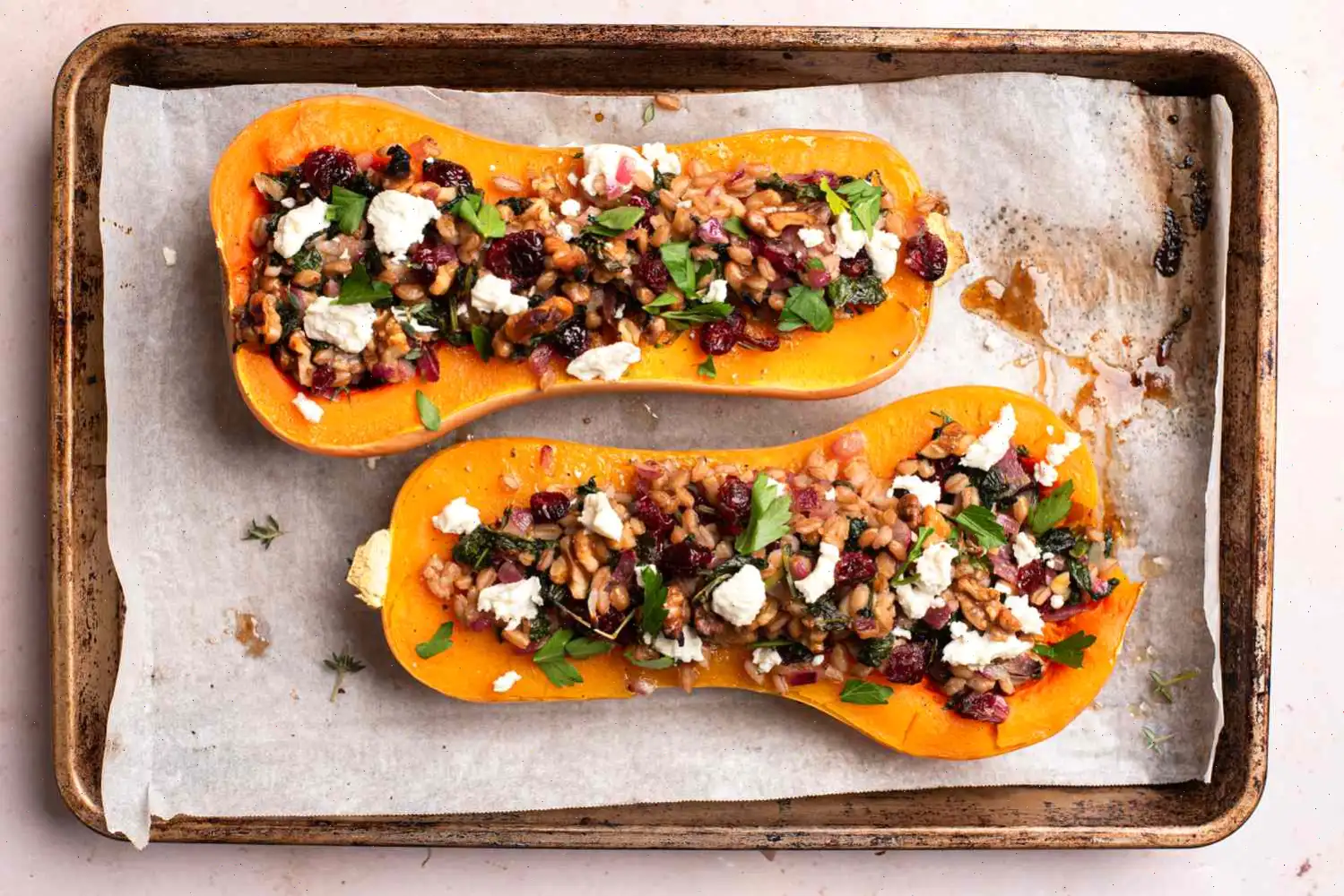 Savory Stuffed Butternut Squash Recipe