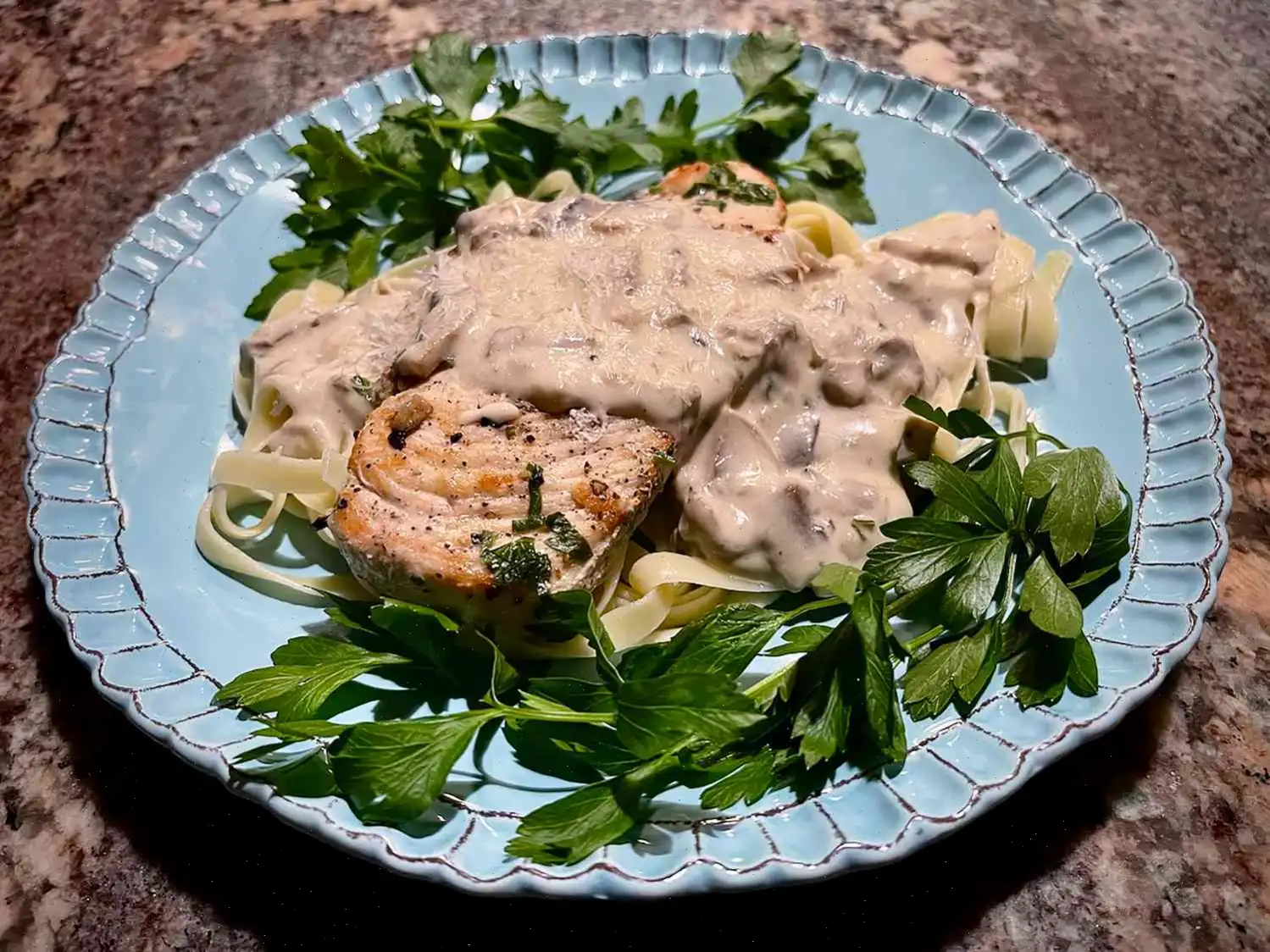Chicken Mushroom Fettuccine Recipe