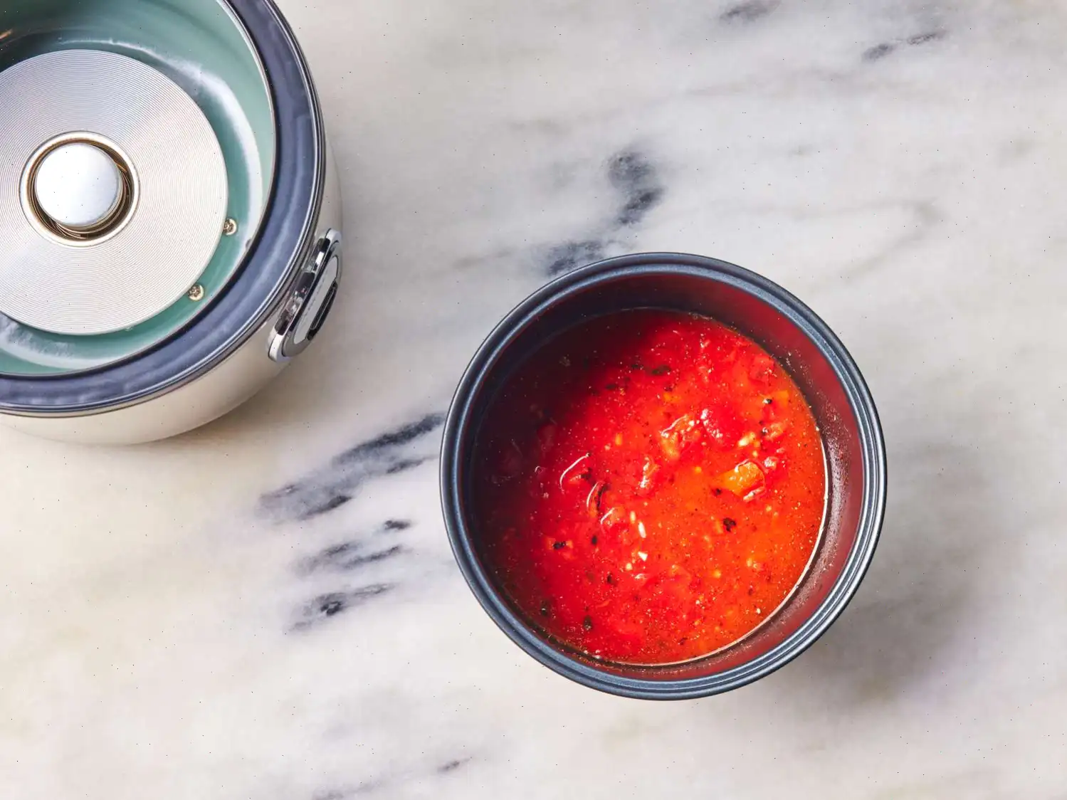 One Pot Rice Cooker Sausage and Peppers