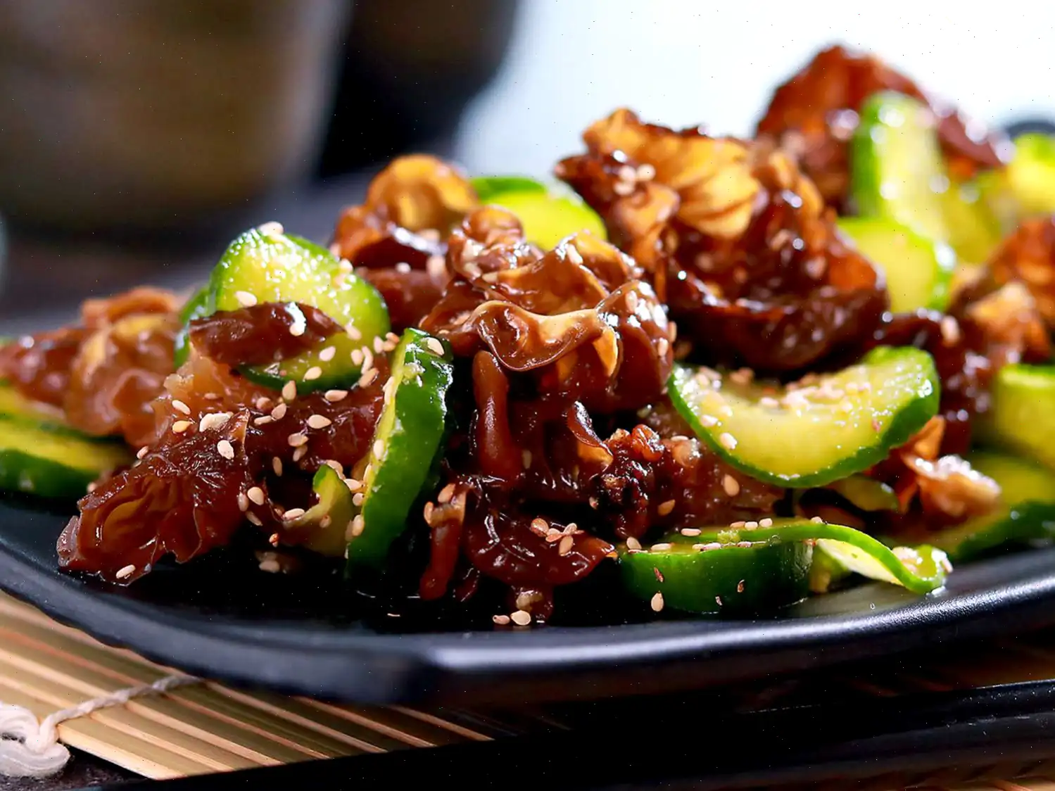 Chilled Cucumber and Wood Ear Mushroom Salad Recipe