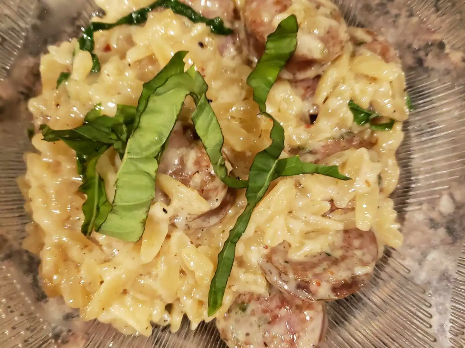 Creamy Chicken Sausage Orzo Skillet Recipe