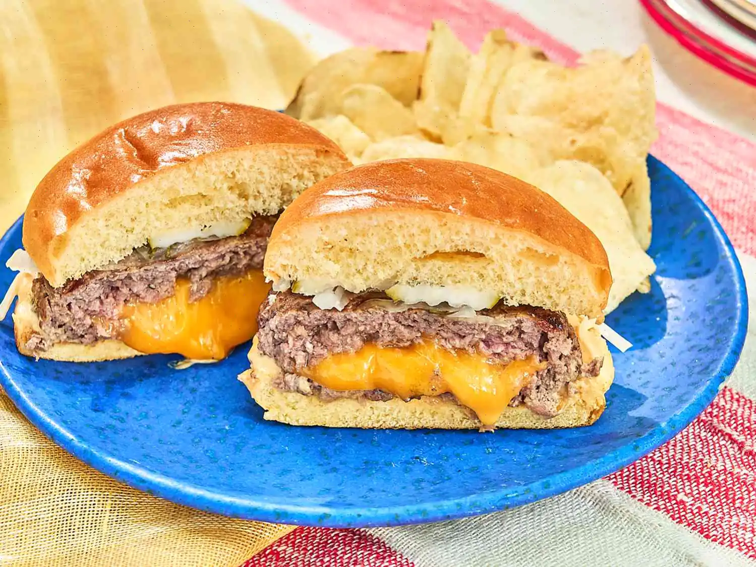 Juicy Lucy Cheddar Burgers Recipe
