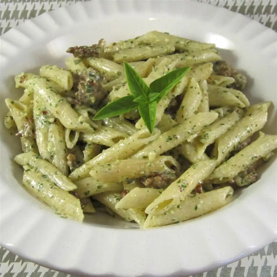 Creamy Pesto Penne with Sausage Recipe