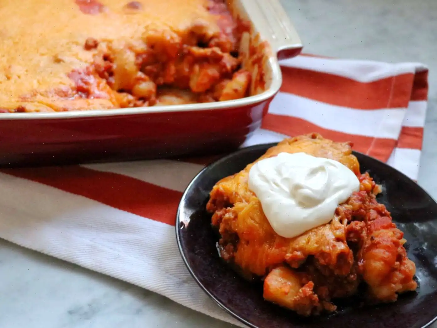Baked Gnocchi with Ground Turkey and Marinara Sauce Recipe
