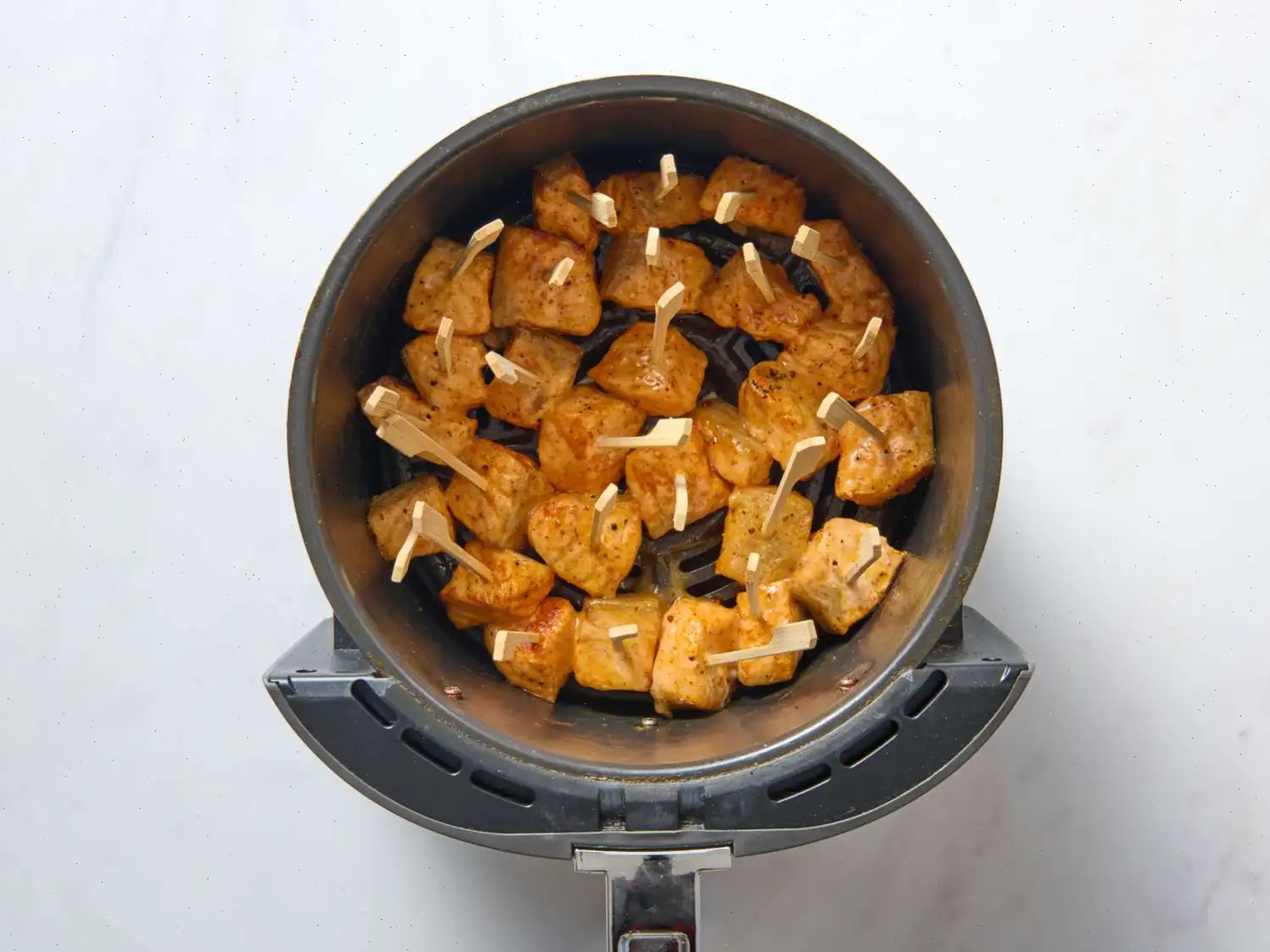 Air Fryer Honey Mustard Salmon Bites Recipe