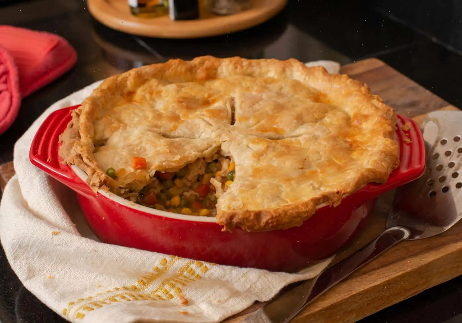 Dad's Leftover Turkey Pot Pie Recipe