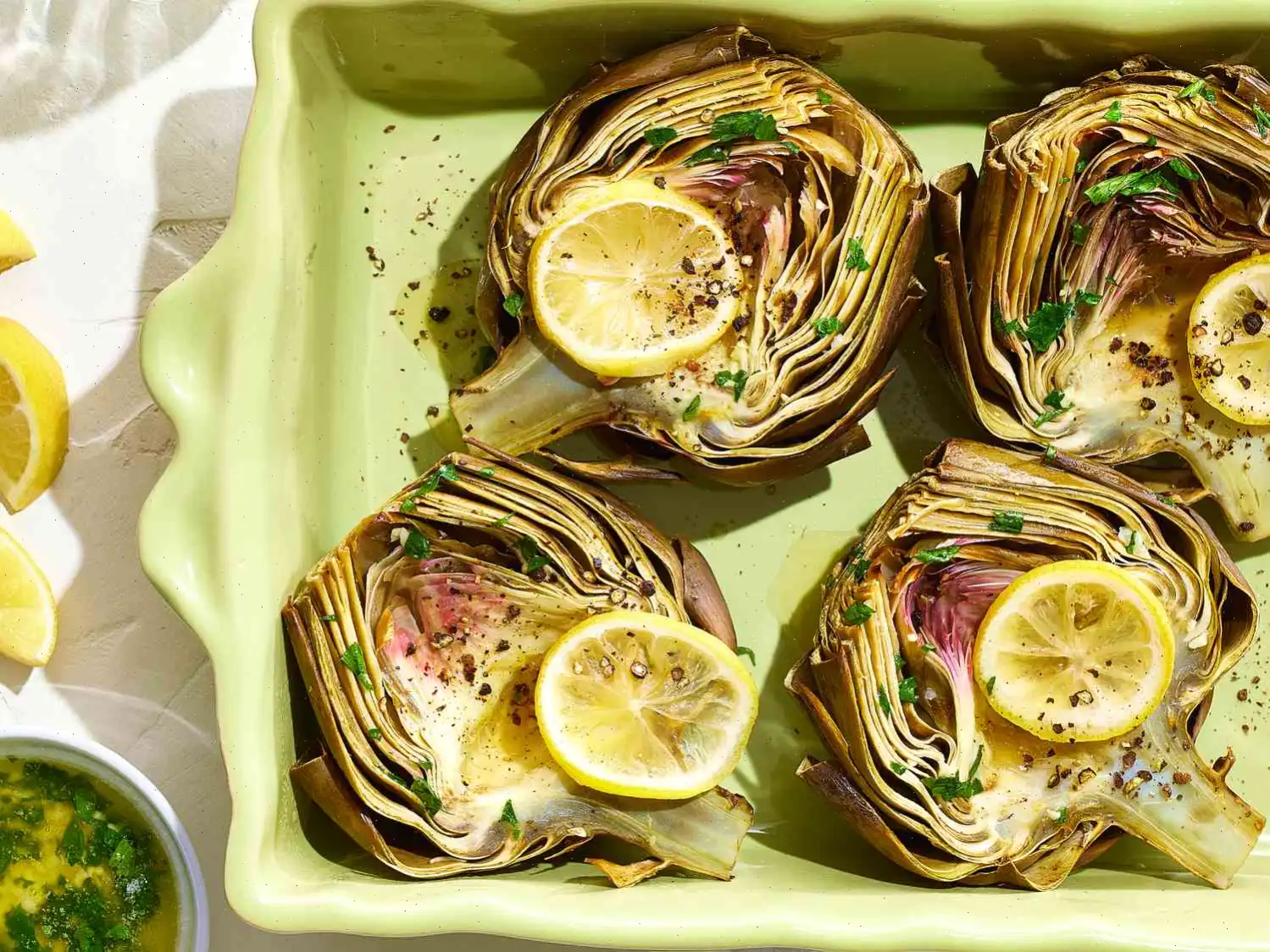 Baked Artichokes with Herb Butter Recipe