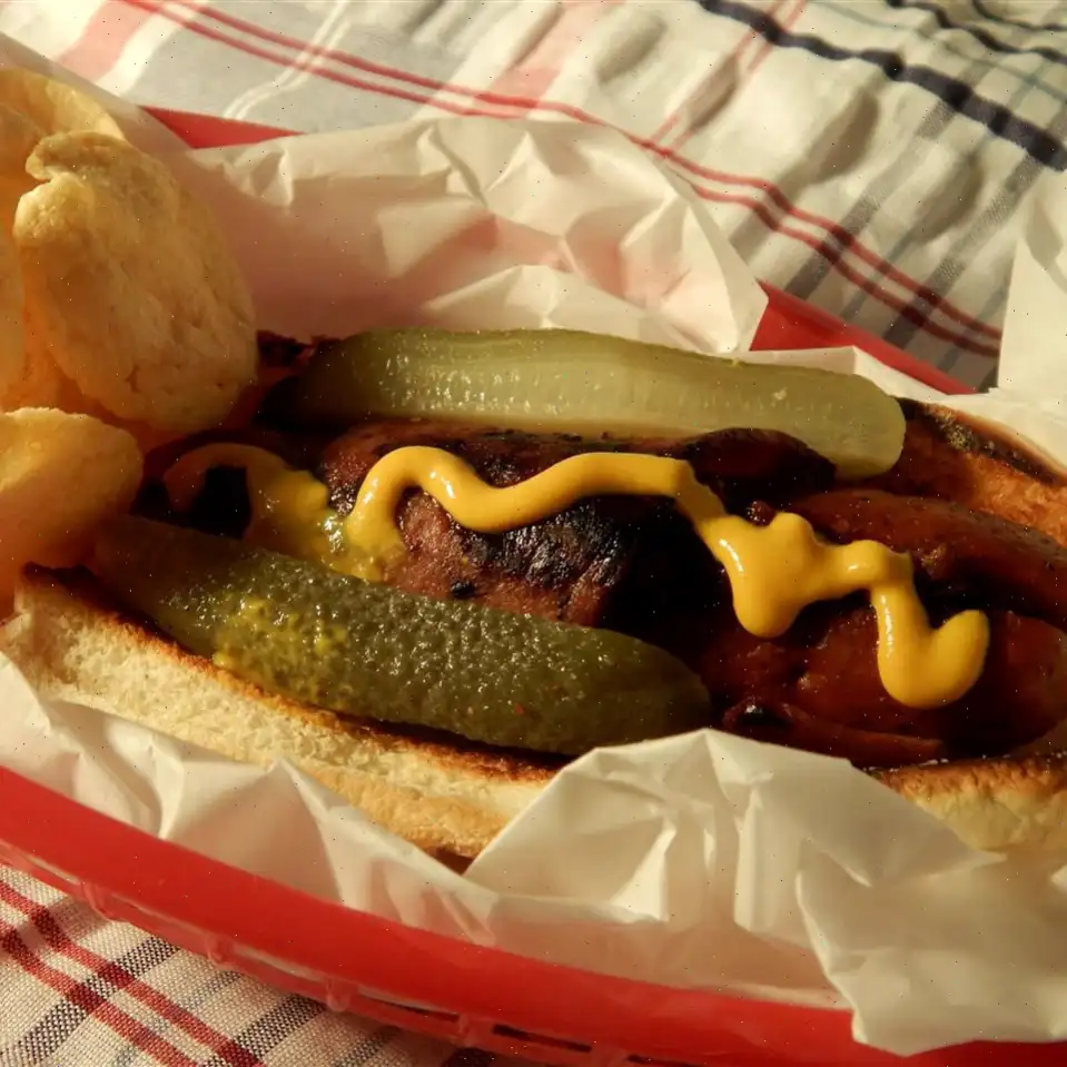 Grilled Sausages with Prunes and Bacon Recipe