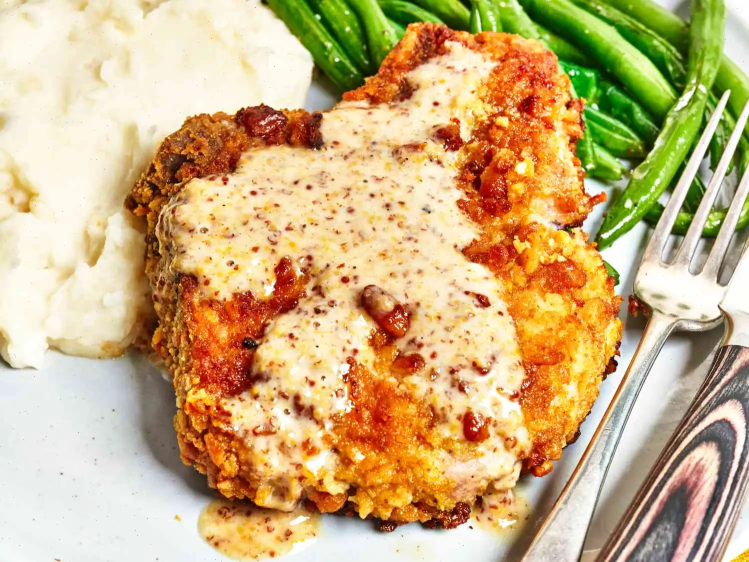 Honey Mustard Pretzel Pork Chops Recipe