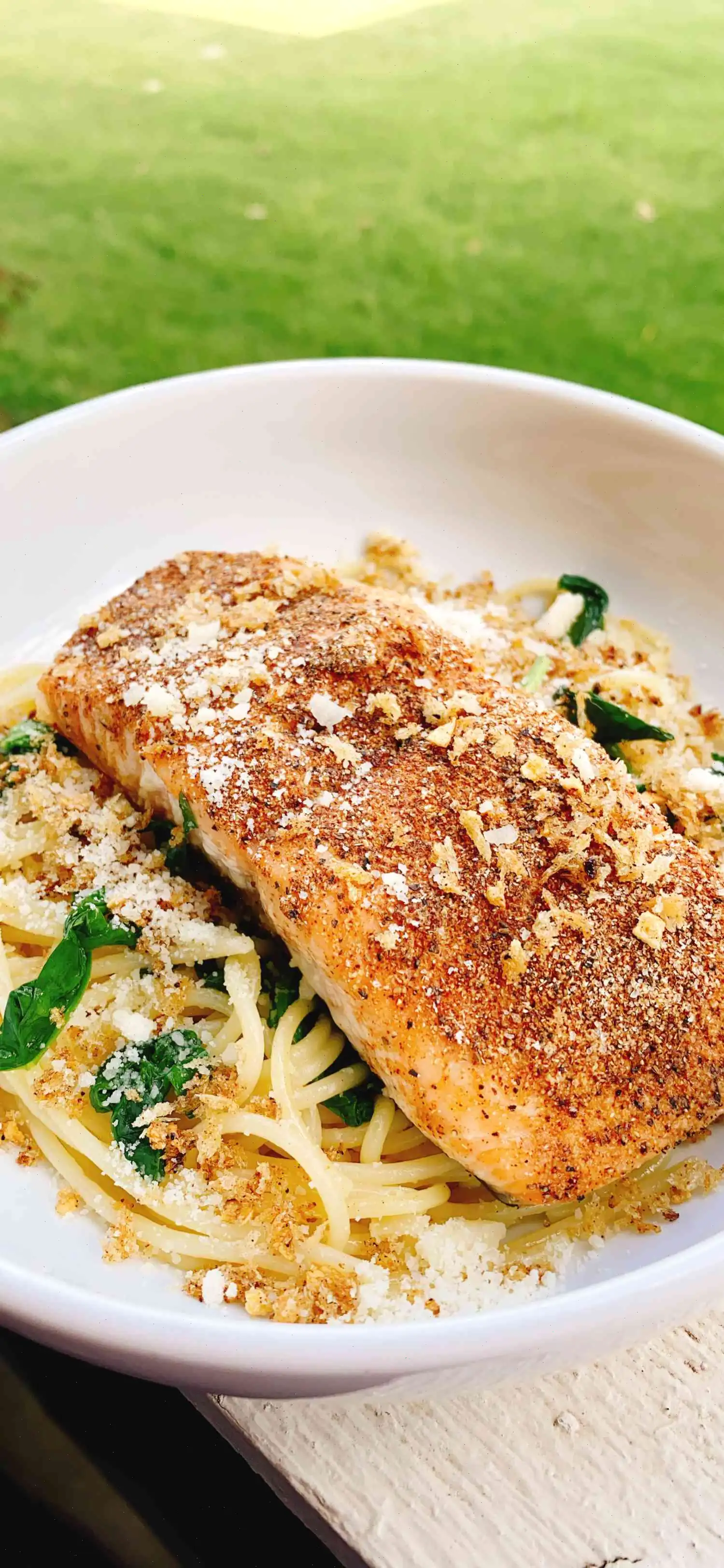 Date Night Blackened Salmon Pasta Recipe
