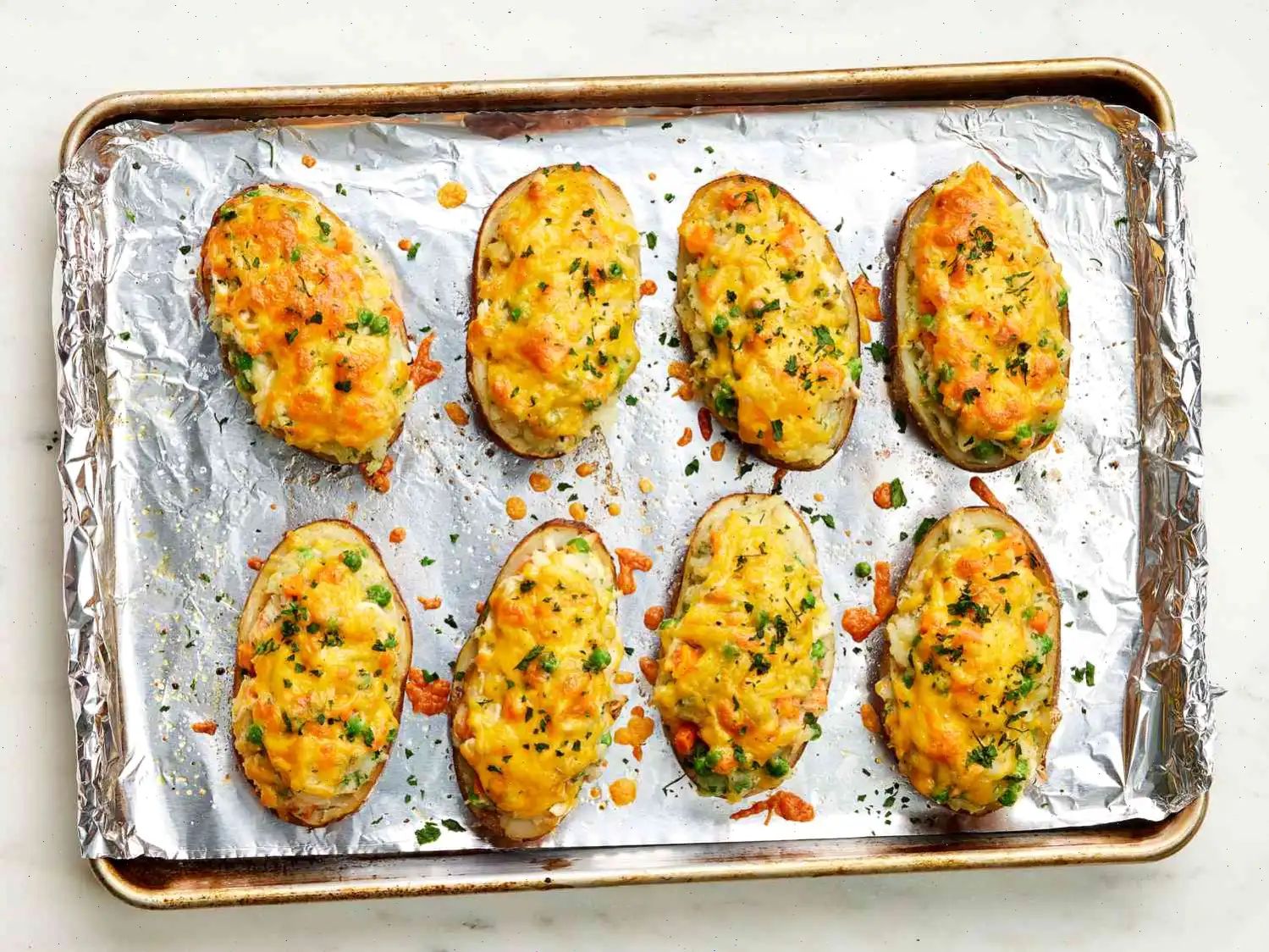 Twice Baked Chicken Pot Pie Potatoes Recipe