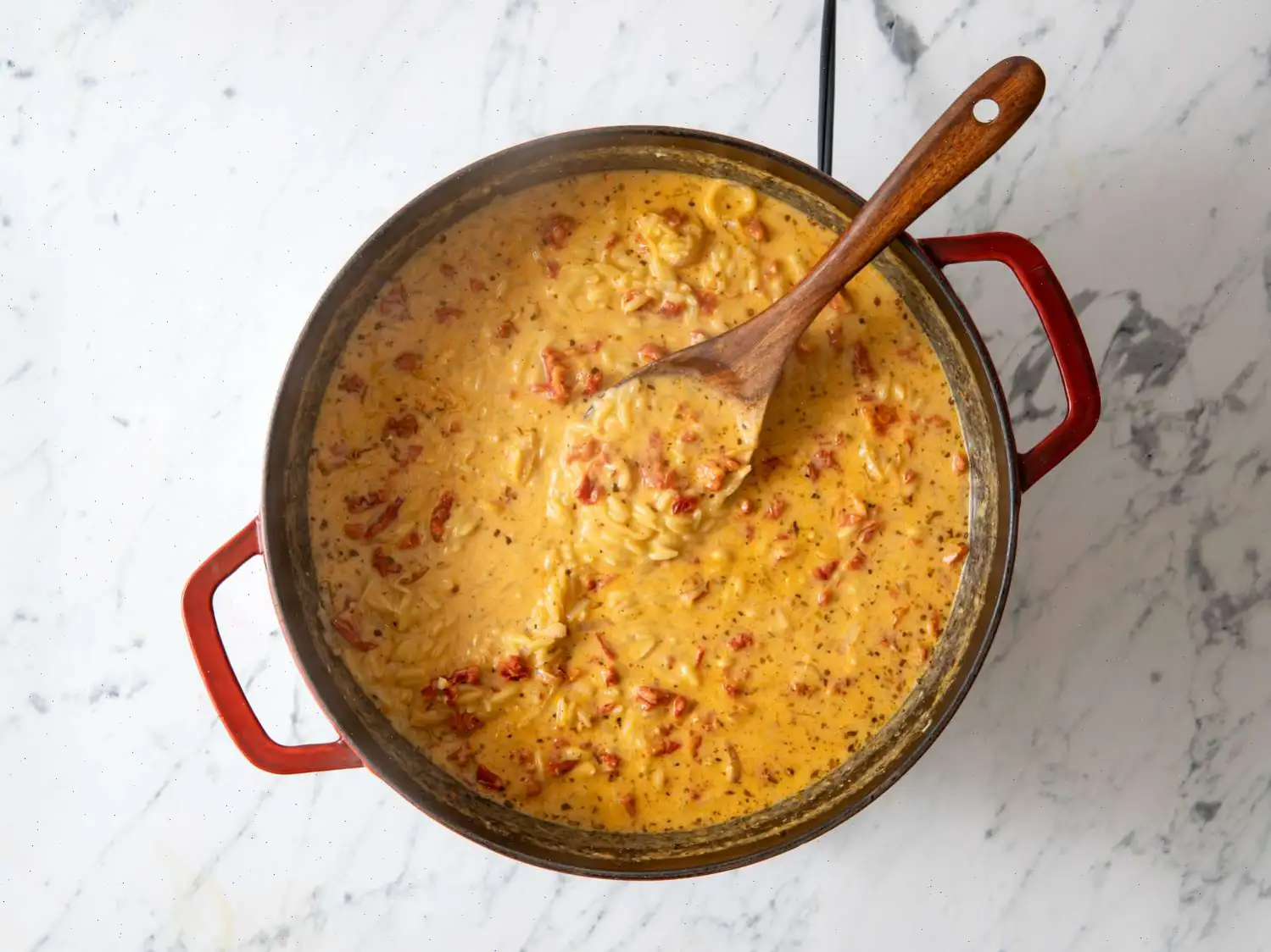 One Pot Tuscan Shrimp and Orzo Recipe