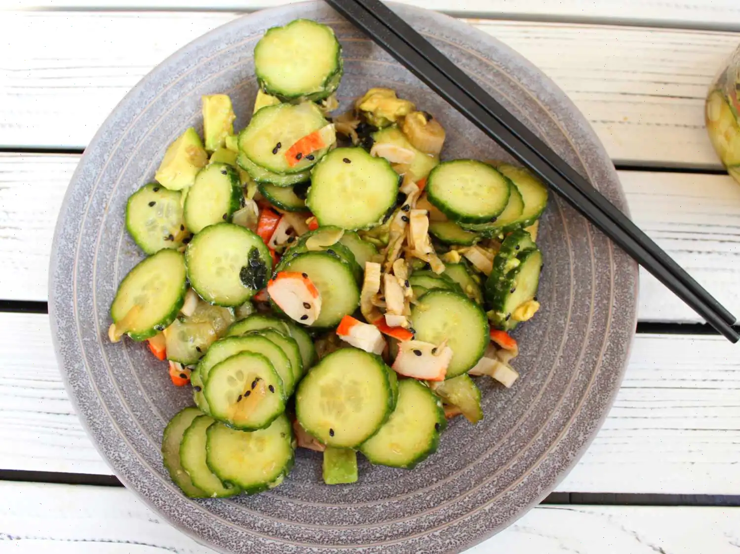 California Roll Cucumber Salad Recipe