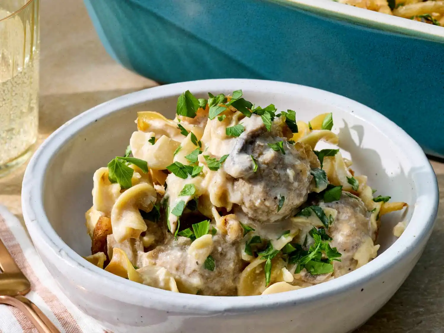 Dump and Bake Meatball Stroganoff Recipe