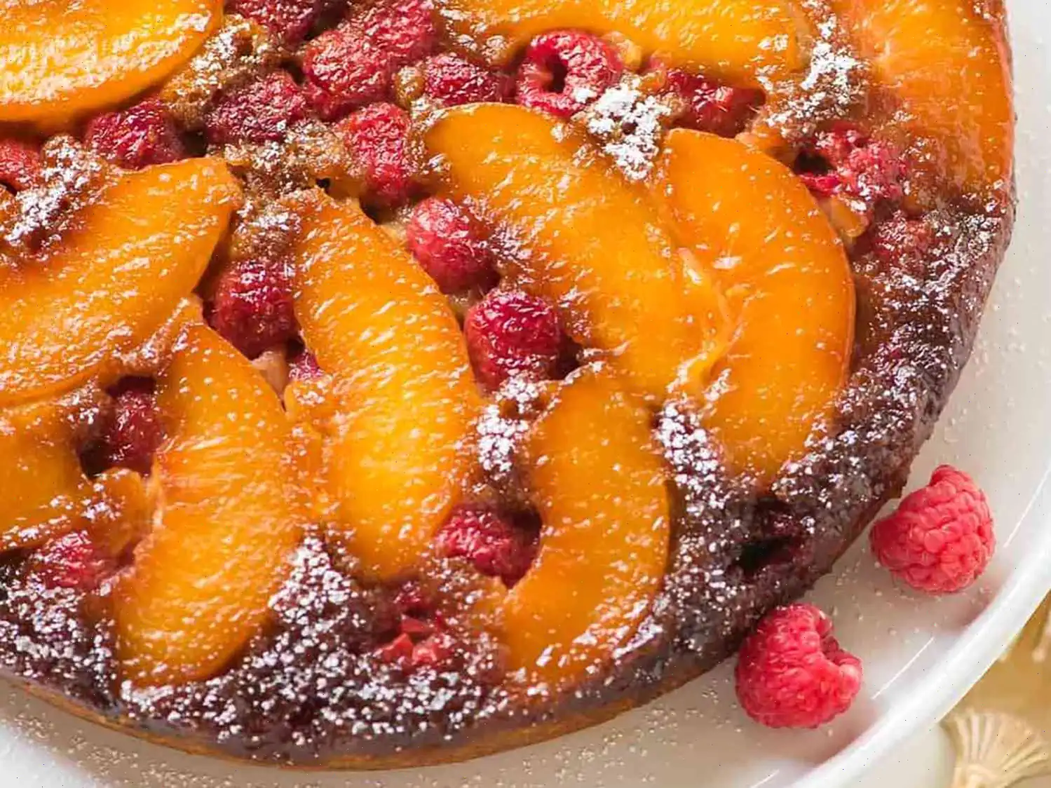 Moist Peach Upside Down Cake Recipe