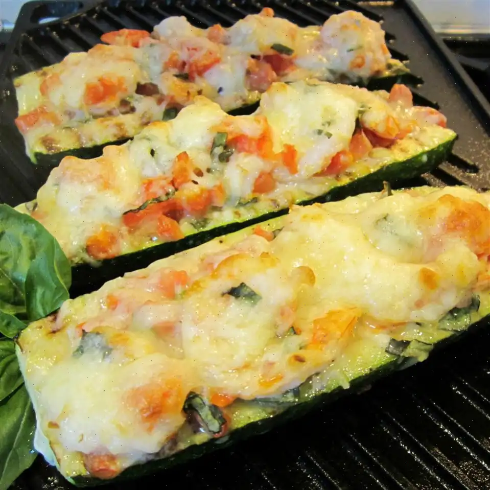 Nat's Shrimp and Veggie Stuffed Zucchini Recipe
