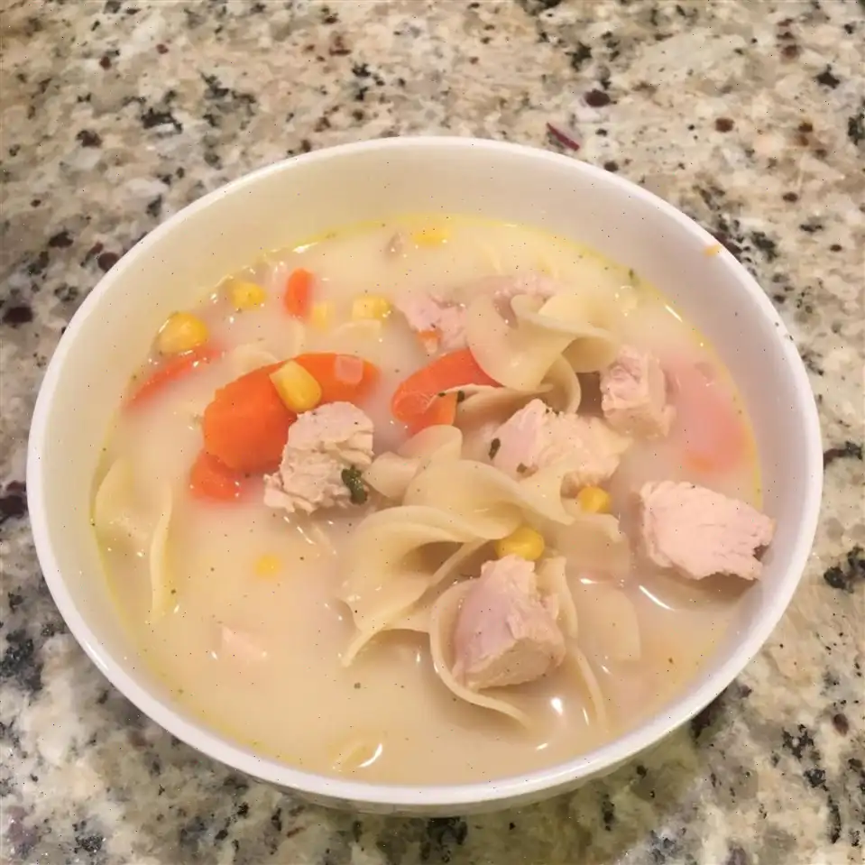 Creamy Chicken Egg Noodle Soup Recipe