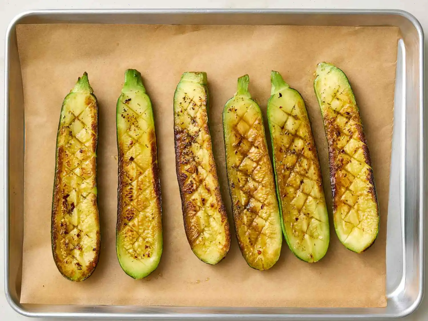 Cheesy Garlic Zucchini Steaks Recipe