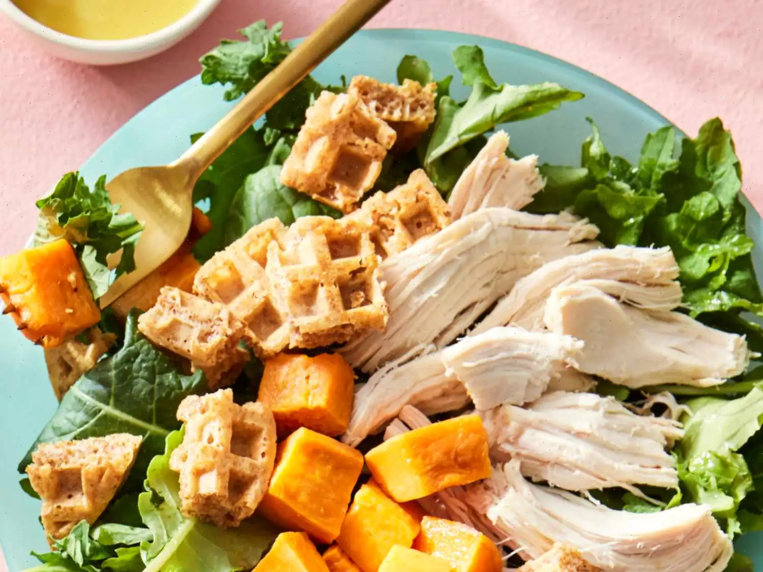 Chicken and Waffle Breakfast Salad Recipe