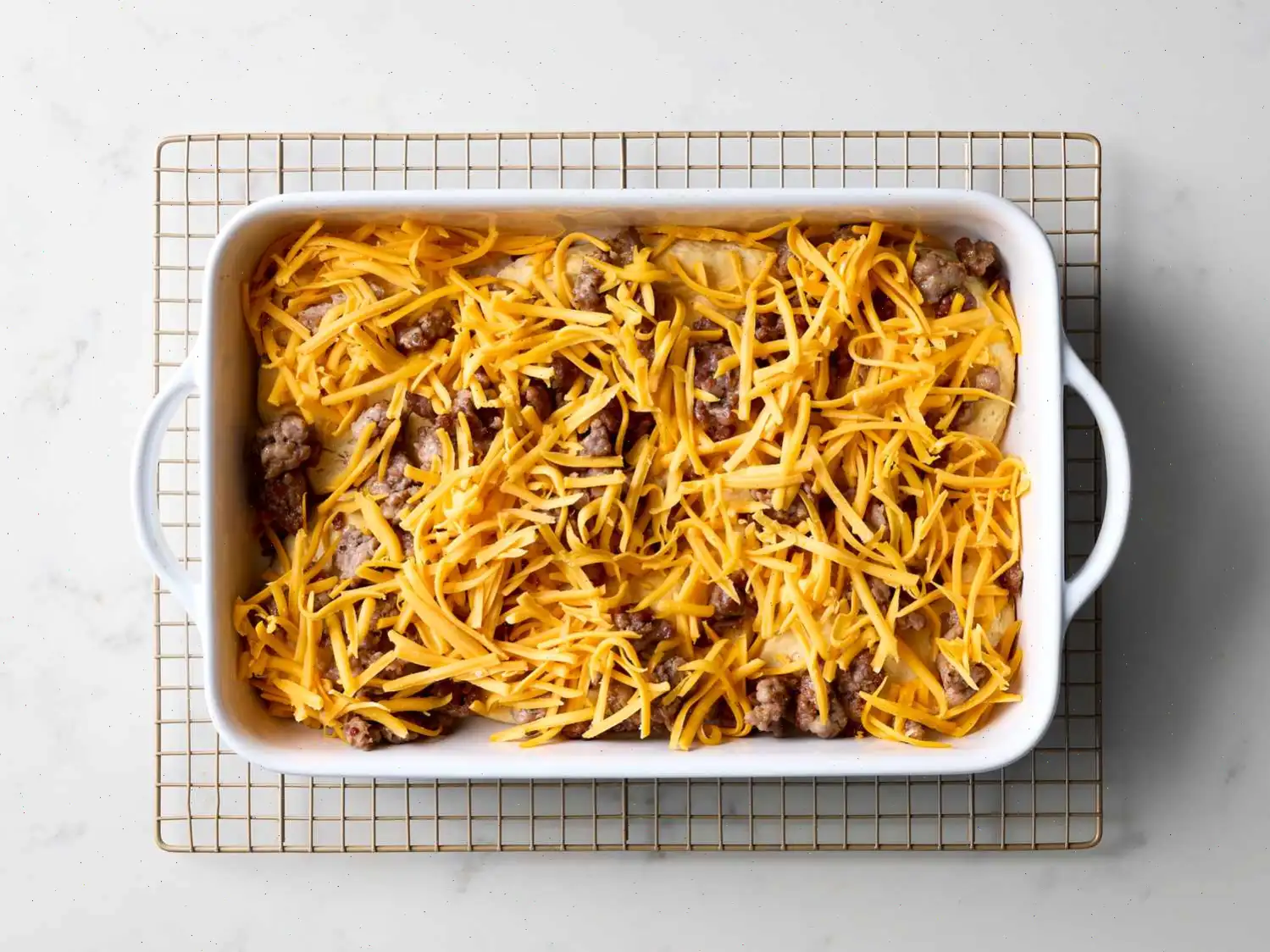 Sausage, Egg, and Cheese Biscuit Casserole Recipe