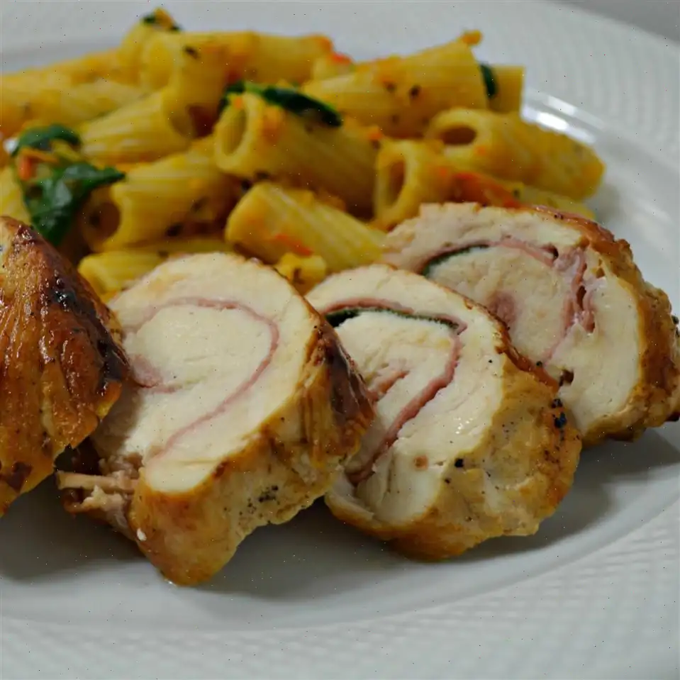 Saltimbocca di Pollo alla Romana (Prosciutto-Stuffed Chicken Breast Roulades) Recipe