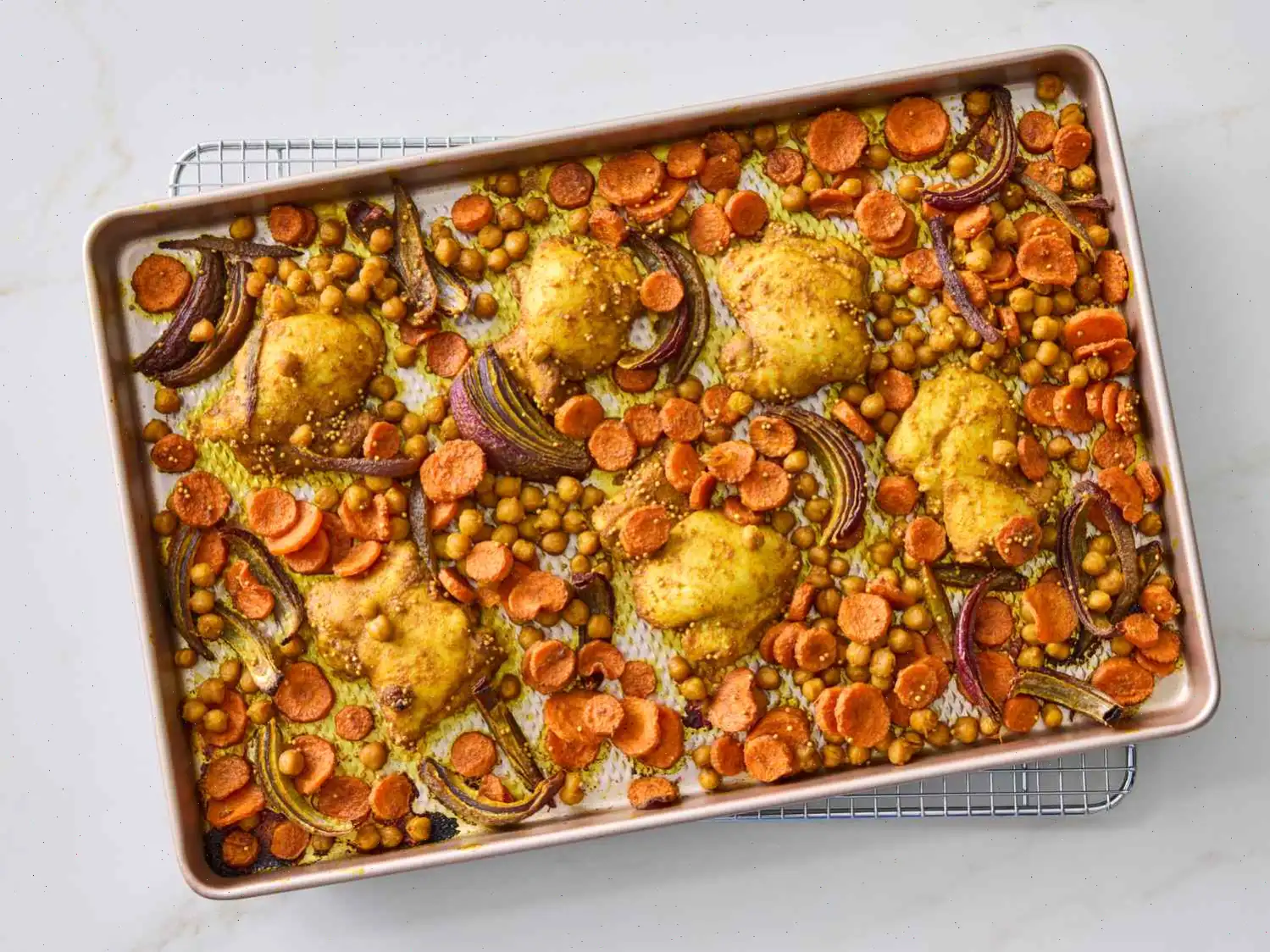 Sheet Pan Chicken and Chickpeas Recipe