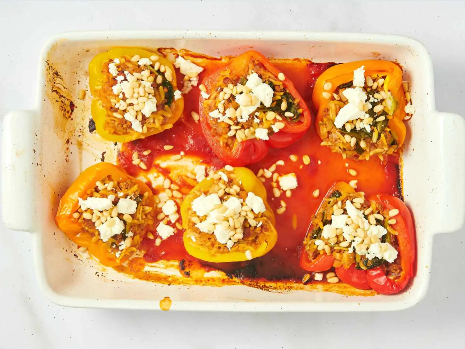 Greek Stuffed Peppers with Orzo Recipe