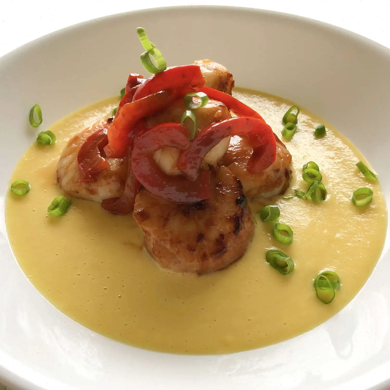 Seared Scallops with Corn Cream Recipe