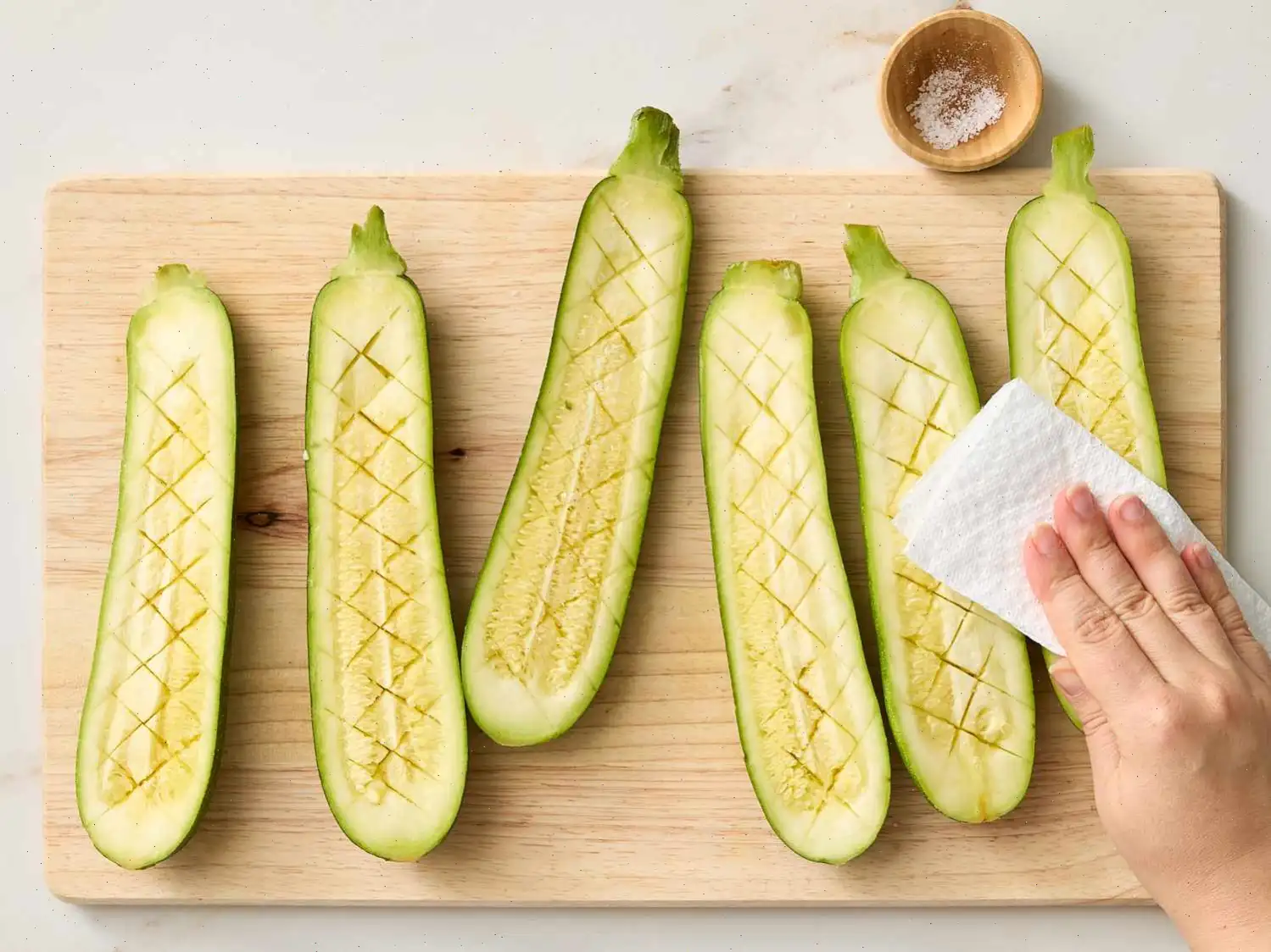 Cheesy Garlic Zucchini Steaks Recipe