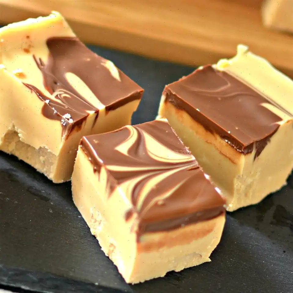 Microwave Peanut Butter Chocolate Swirl Fudge Recipe