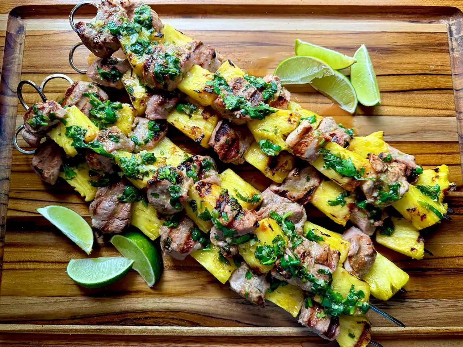 Grilled Mojo Pork and Pineapple Skewers Recipe