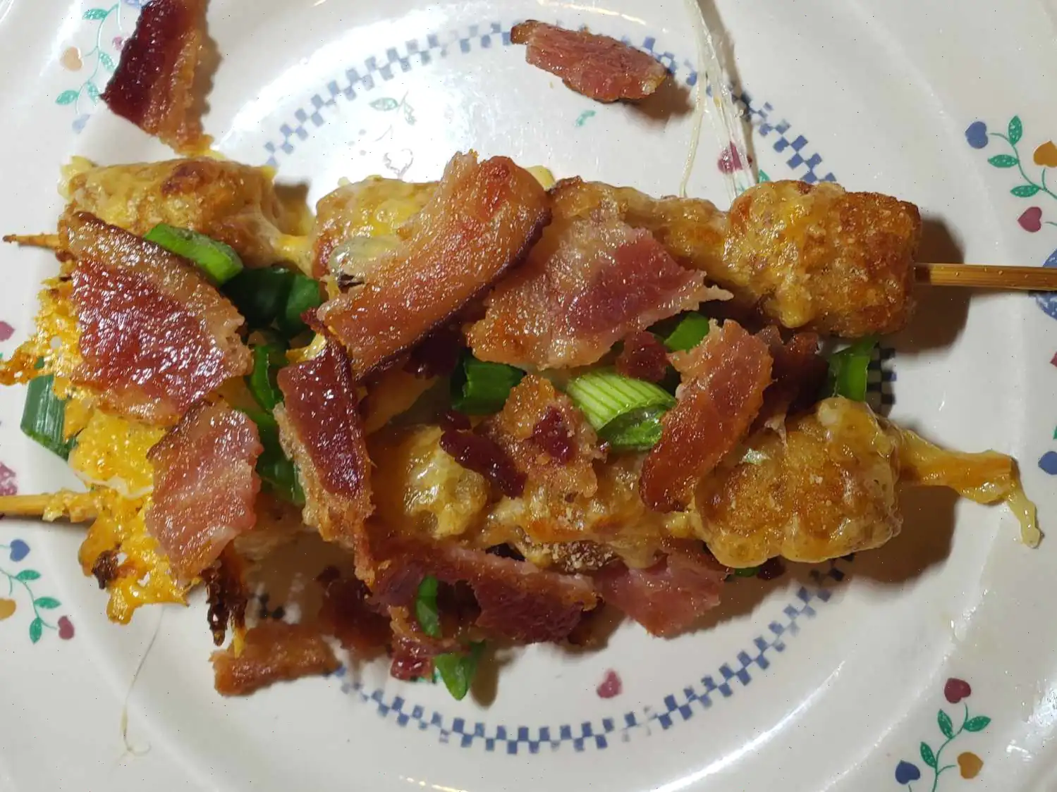 Loaded Tater Tot Skewers Recipe