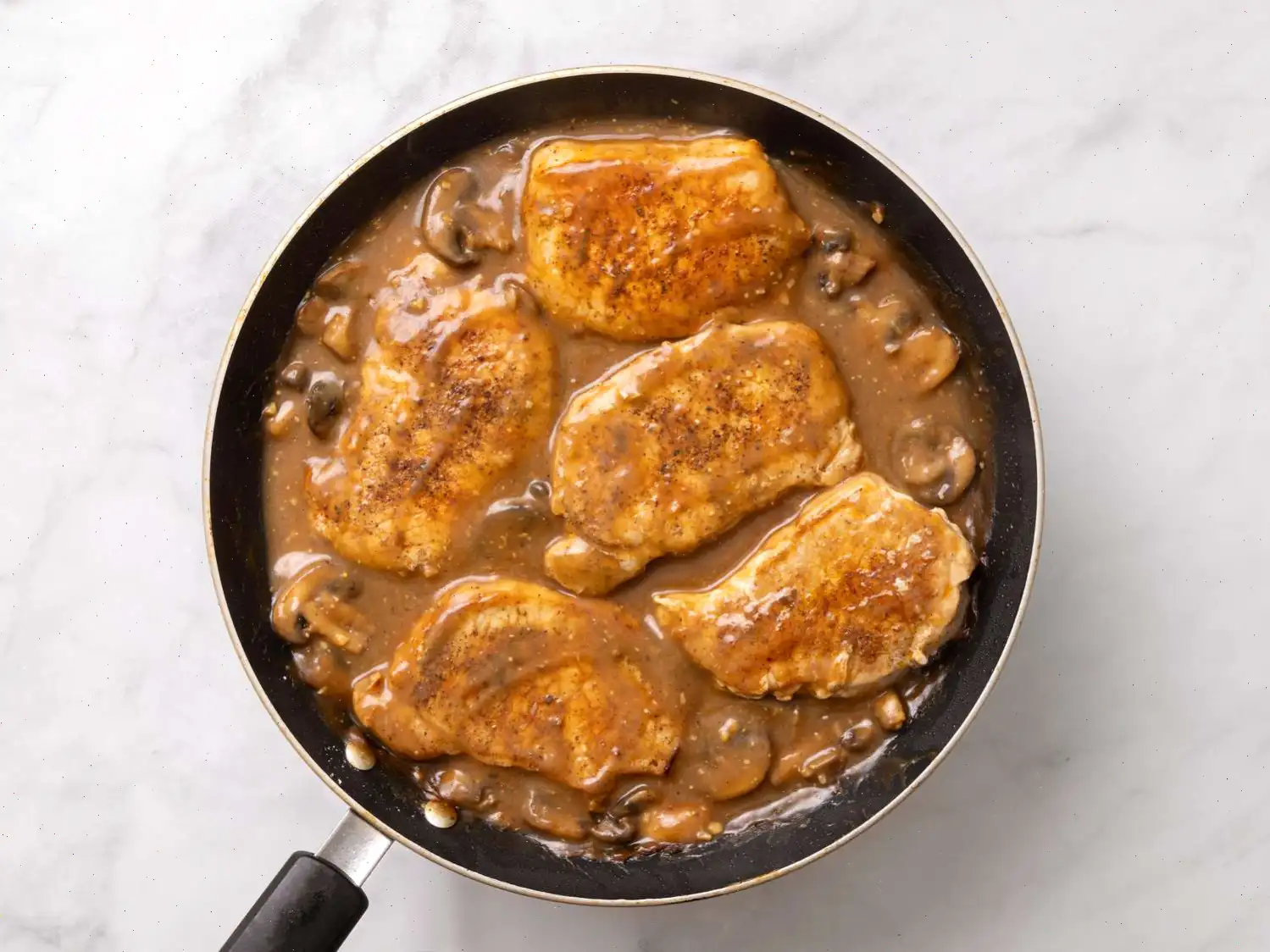 Pork Chops in Garlic Mushroom Sauce Recipe