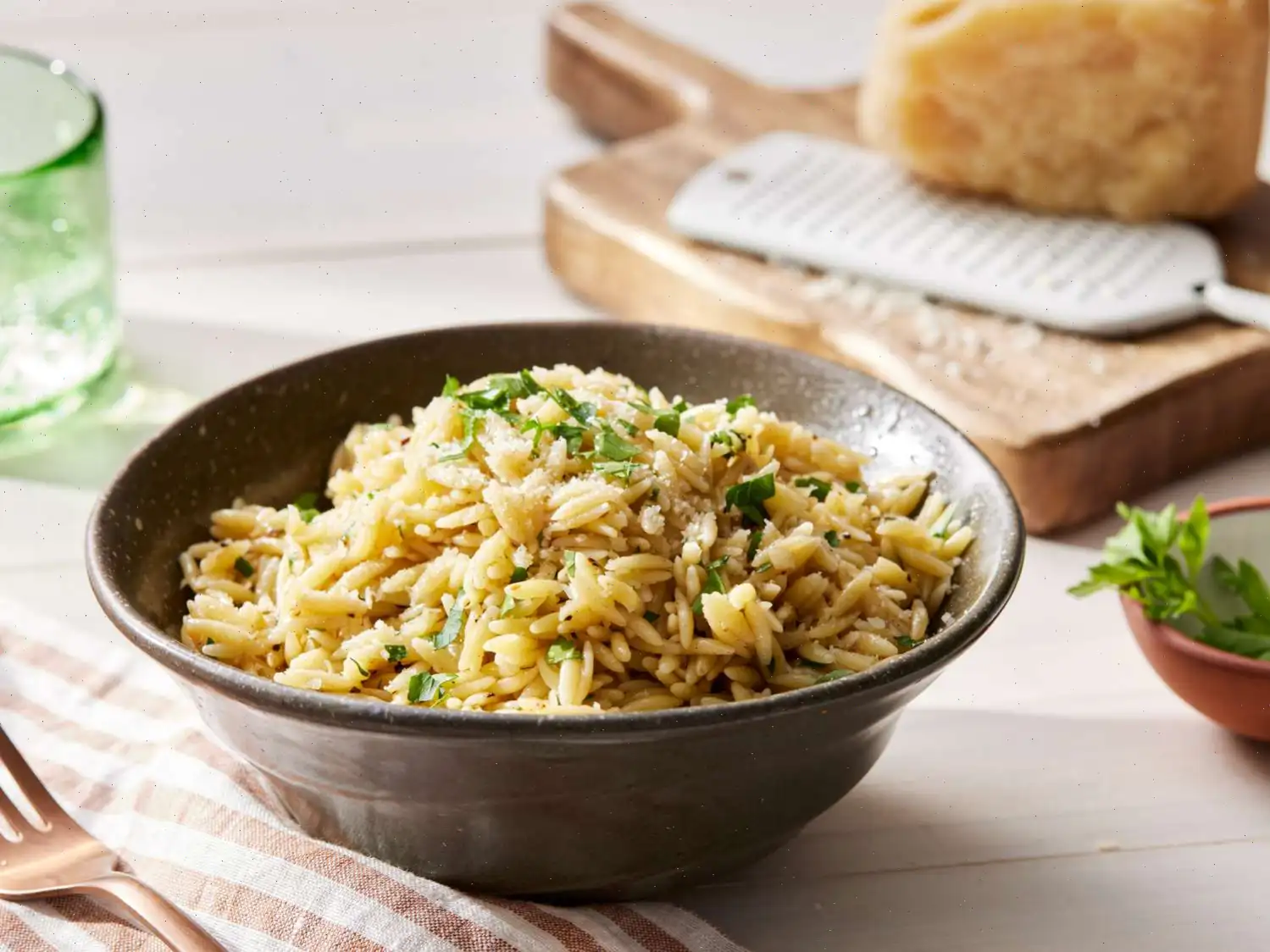 Parmesan Garlic Orzo Recipe