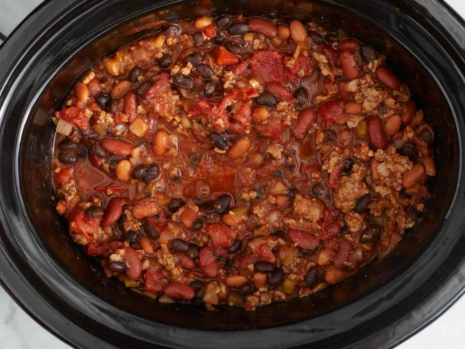 Slow Cooker 3-Bean Chili Recipe
