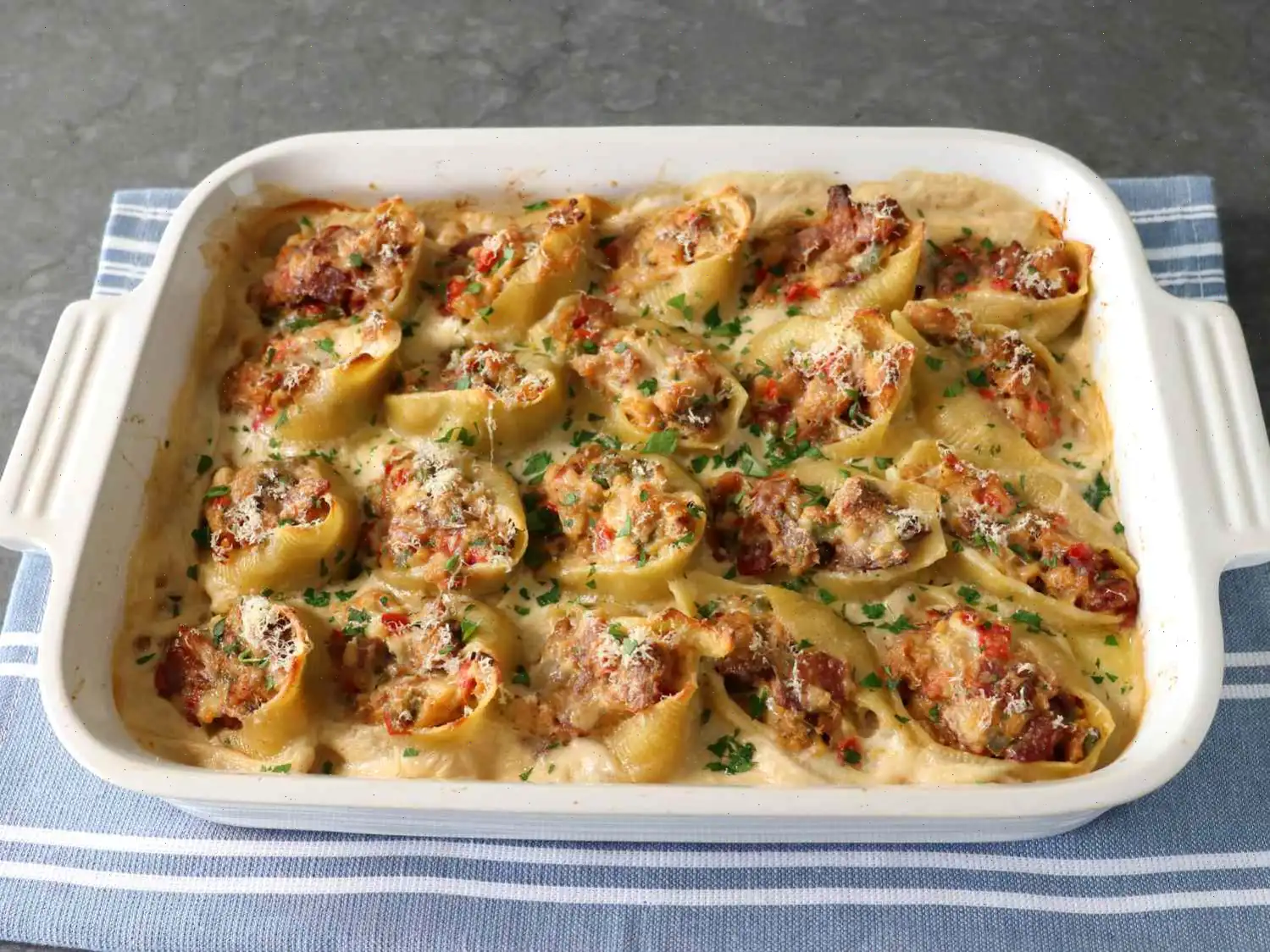 Clams Casino Stuffed Pasta Shells Recipe