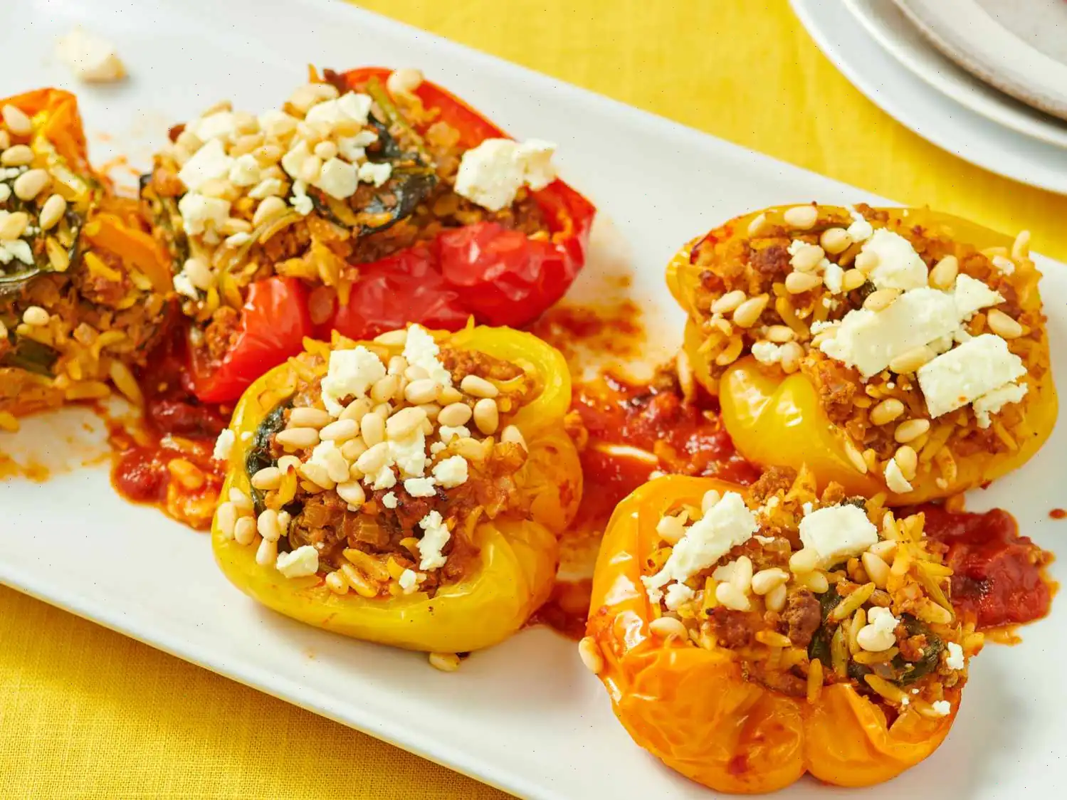 Greek Stuffed Peppers with Orzo Recipe