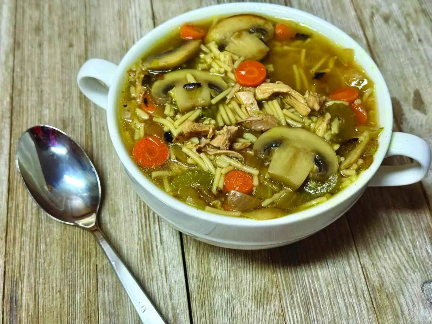 Easy Chicken, Rice, and Noodle Soup Recipe