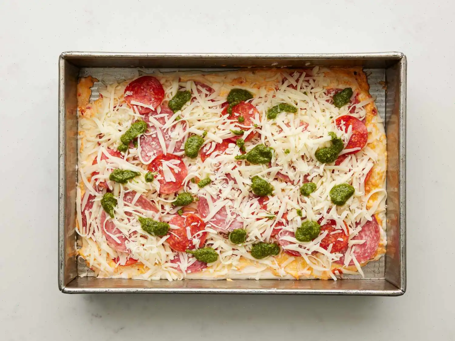 Spicy Garlic Pepperoni Pan Pizza