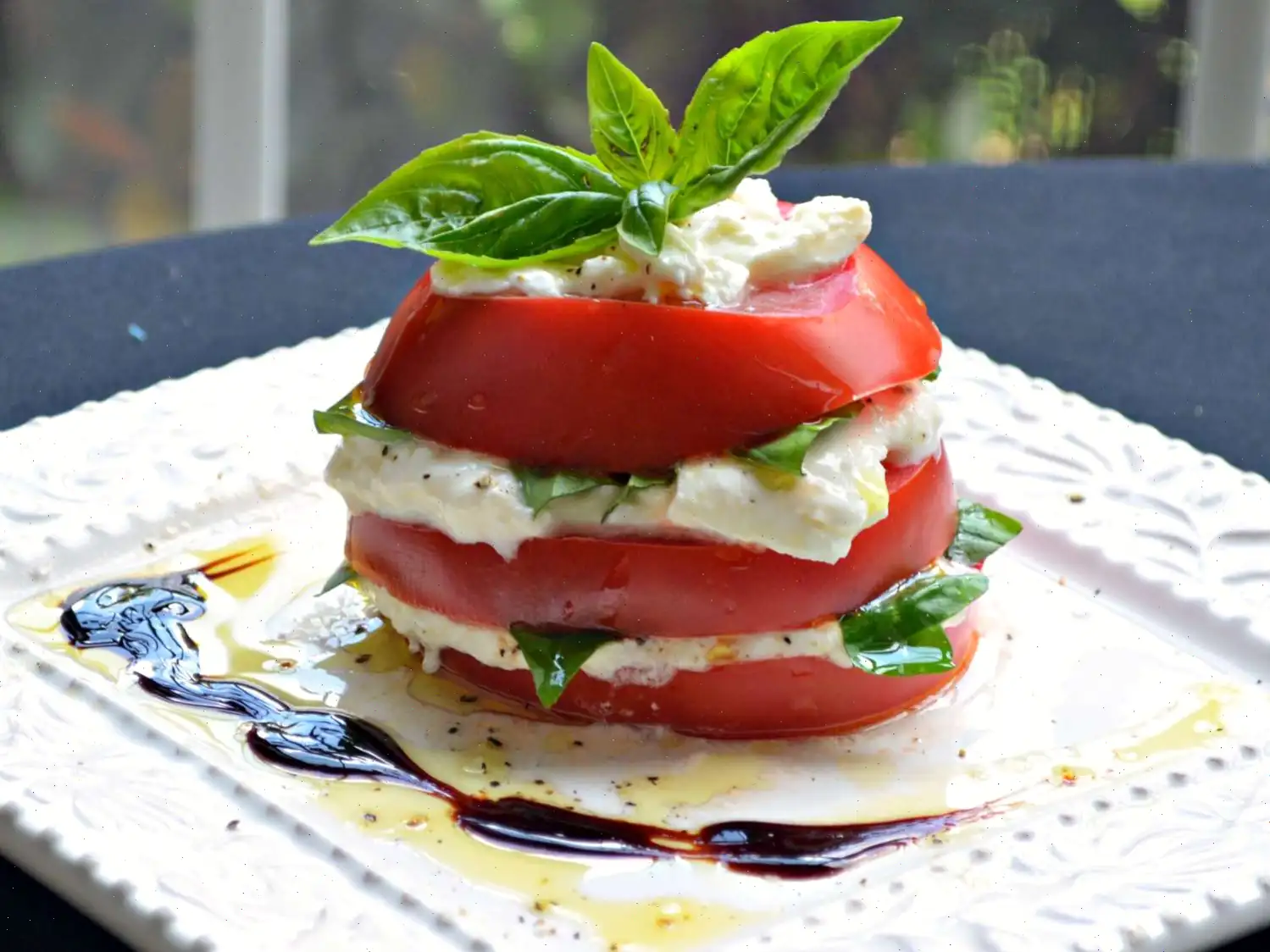 Stacked Tomato and Burrata Salad Recipe