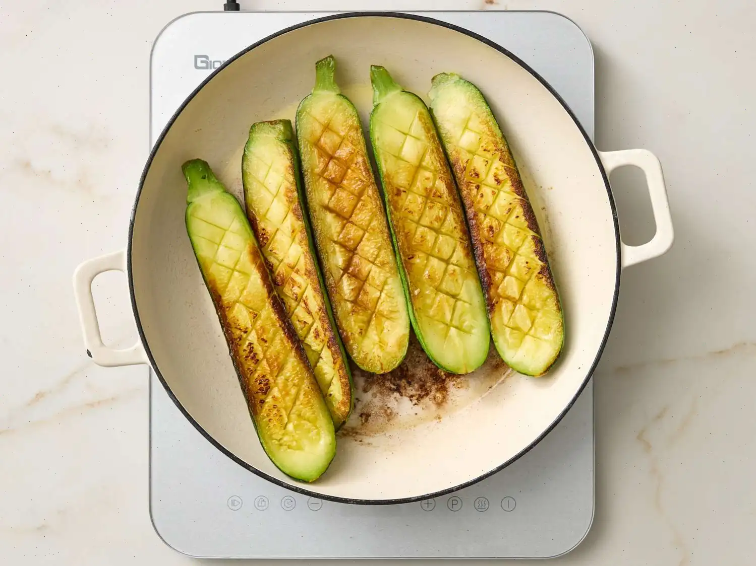 Cheesy Garlic Zucchini Steaks Recipe