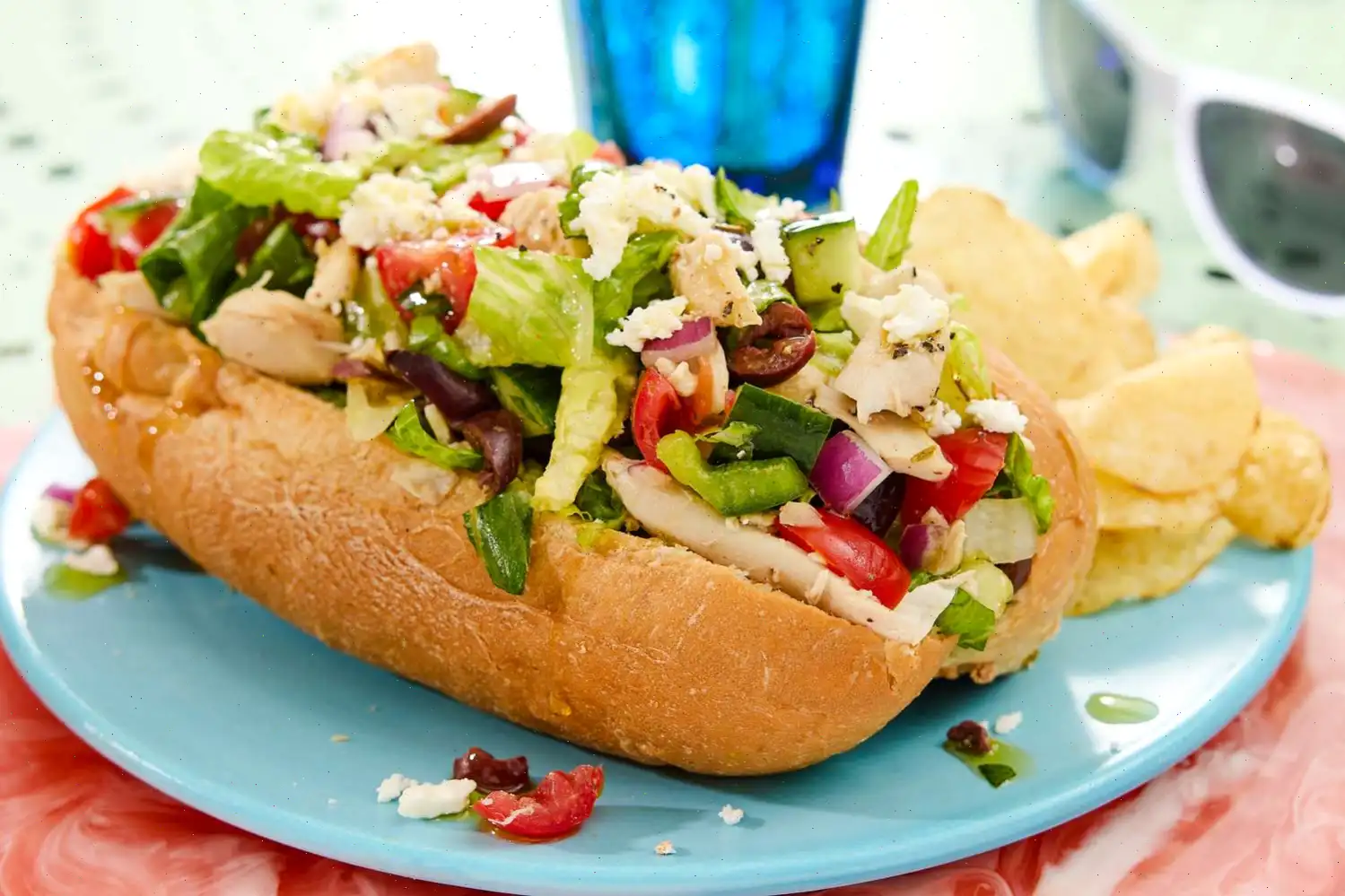 Chopped Greek Chicken Sandwich Recipe