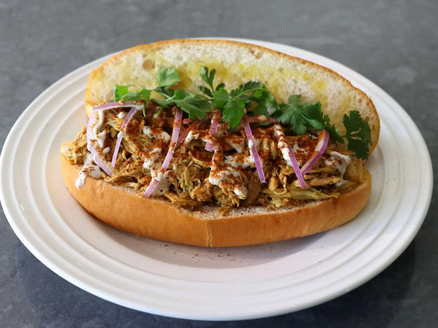 Pulled Chicken Shawarma Sandwich Recipe