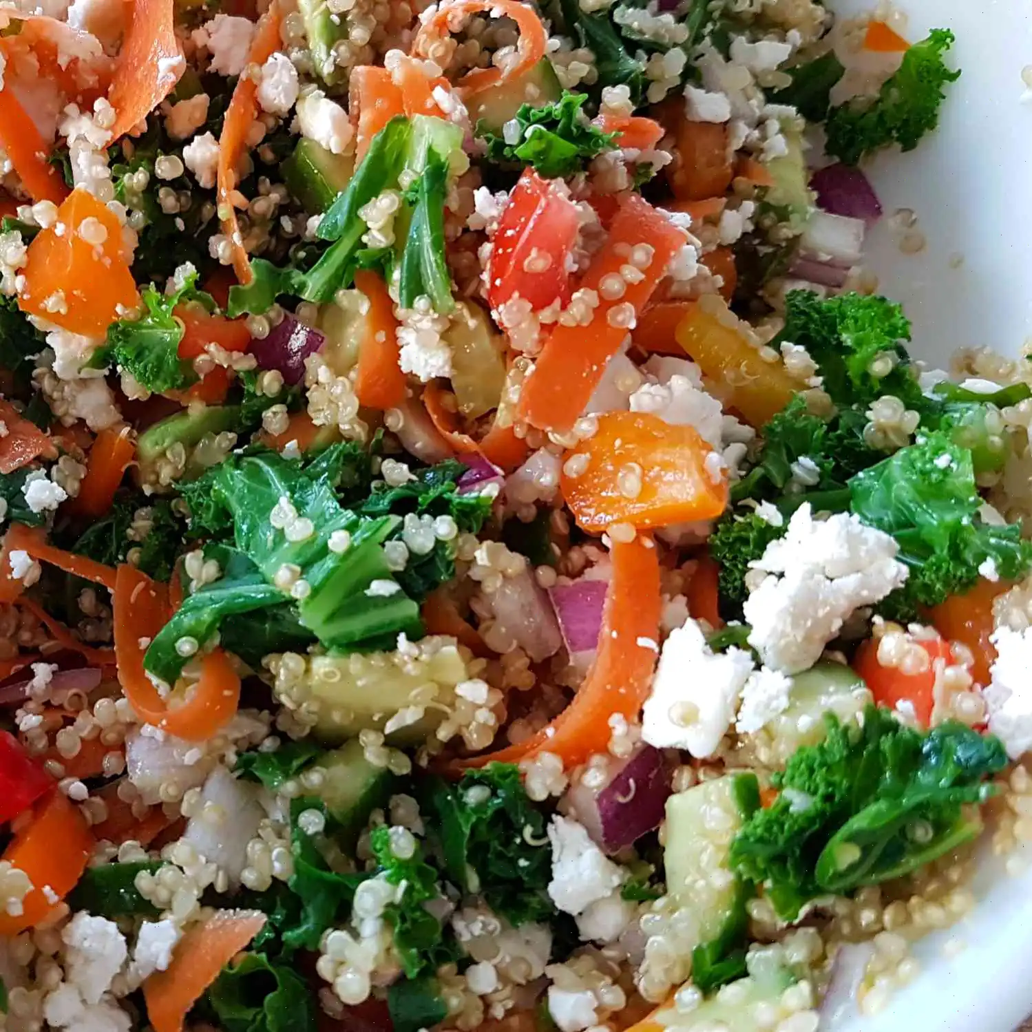 Kale, Quinoa, and Avocado Salad with Lemon Dijon Vinaigrette Recipe