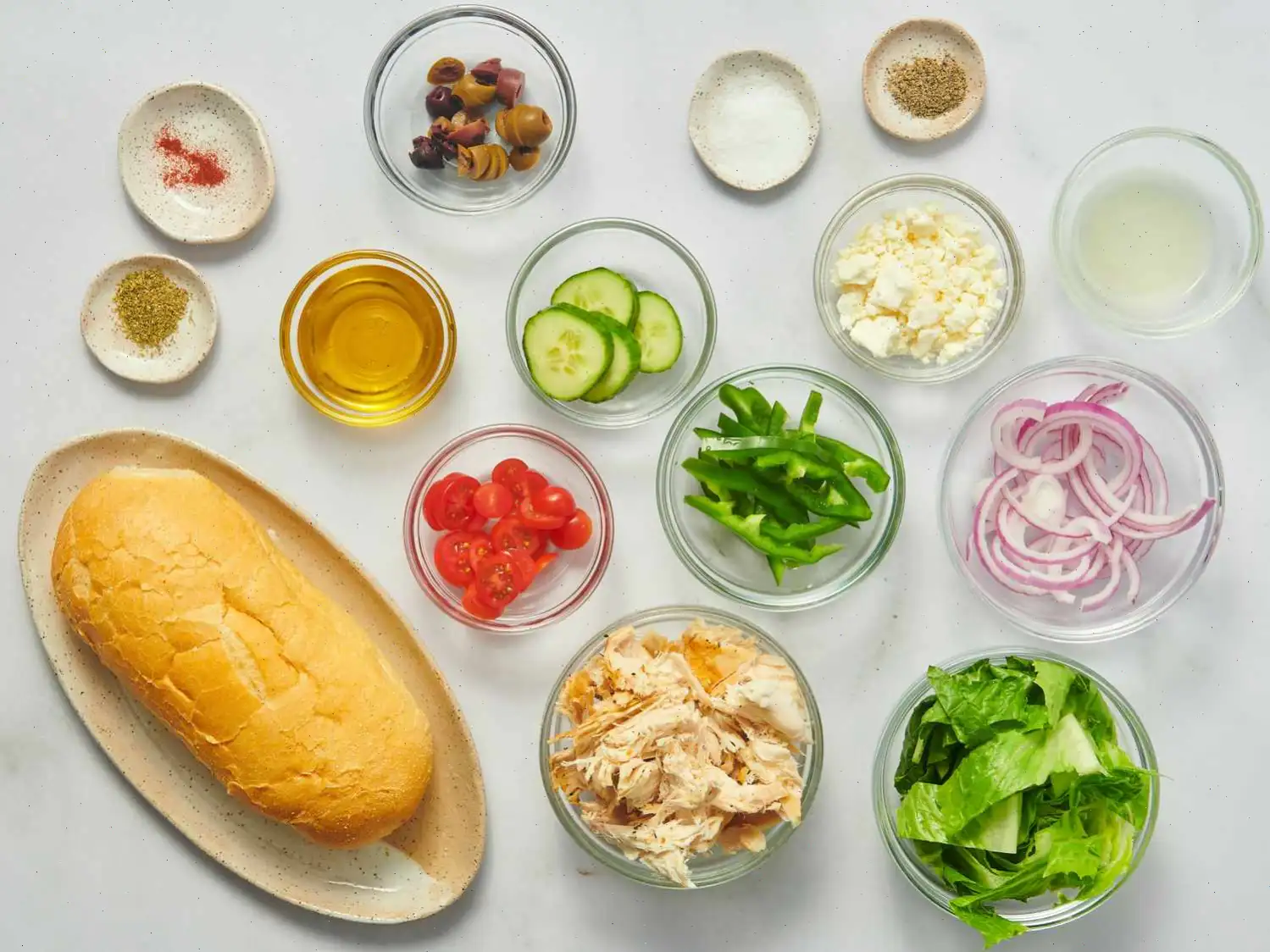 Chopped Greek Chicken Sandwich Recipe