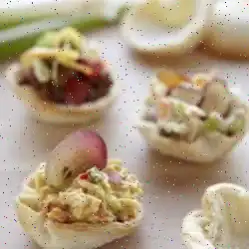 Wonder Bread Chinese Chicken Salad Appetizer Croustades