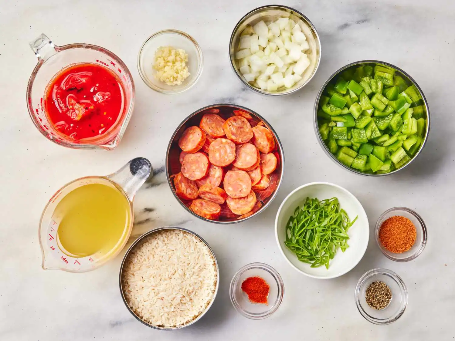 One Pot Rice Cooker Sausage and Peppers