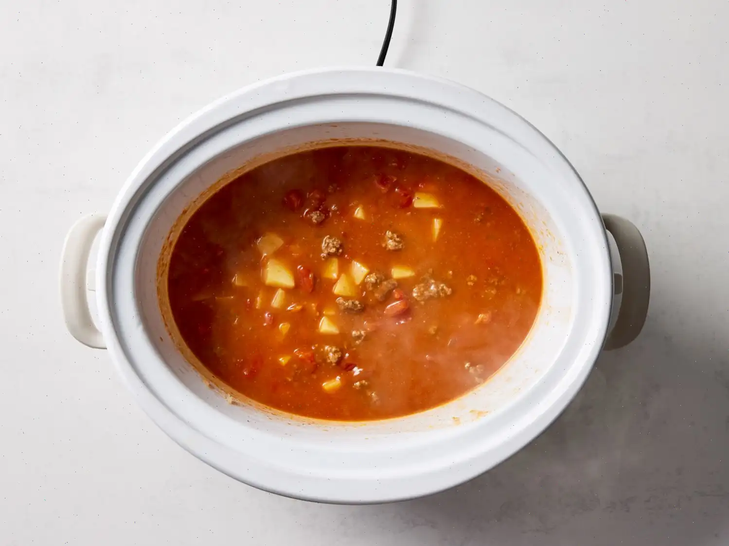 Slow Cooker Cheeseburger Soup Recipe